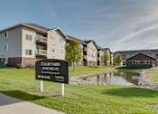 Thumbnail 1 of 17 - Exterior View  at Courtyard Apartments on Belsly, Moorhead, Minnesota