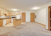 Thumbnail 3 of 9 - Kitchen and entryway at Pelican Heights Apartments, Detroit Lakes, MN