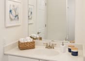 Thumbnail 7 of 19 - Phoenixville apartment bathroom with single vanity sink at Westridge Gardens