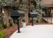 Thumbnail 11 of 17 - Apartment will grills and grilling area. Apartments with grilling allowed. Apartments with complimentary grilling amenity.