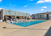 Thumbnail 48 of 60 - Large outdoor swimming pool with sun loungers at Ardmore Meadows, North Carolina