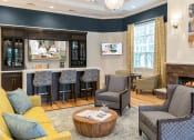 Thumbnail 1 of 23 - Living room with couch at Siena Luxury Residences, Cinnaminson, 08077