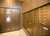 Thumbnail 8 of 10 - the lockers in the womens locker room are made of wood and stainless steel