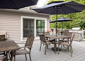 Thumbnail 9 of 26 - Grill And Patio at Meadows Apartments, Emmaus, Pennsylvania