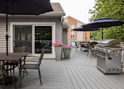 Thumbnail 8 of 26 - Outdoor Grill And Patio at Meadows Apartments, Emmaus, 18049