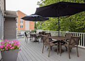 Thumbnail 7 of 26 - Outdoor Patio at Meadows Apartments, Emmaus, Pennsylvania