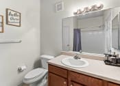 Thumbnail 28 of 40 - the ensuite bathroom of our studio apartment atrium is clean and ready to use