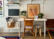 Thumbnail 7 of 21 - a workspace with a desk and a chair in a living room at The Teale Navy Yard, North Charleston, South Carolina