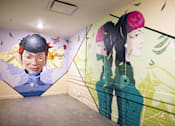Thumbnail 8 of 38 - a mural of two people on a wall in a room  at The Lady, Columbia, South Carolina