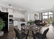 Thumbnail 1 of 36 - Kitchen at Living room at Southfield MI Apartments | 42 West Apartments in Southfield Michigan