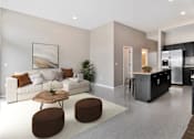 Thumbnail 8 of 36 - Living room at Living room at Southfield MI Apartments | 42 West Apartments in Southfield Michigan