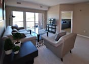 Thumbnail 11 of 36 - Living room at Living room at Southfield MI Apartments | 42 West Apartments in Southfield Michigan