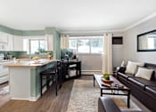 Thumbnail 2 of 24 - Spacious Kitchen in East Lansing Apartments near Michigan State University | Abbott Pointe