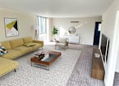 Thumbnail 5 of 12 - a living room with a couch and a coffee table
