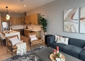 Thumbnail 8 of 47 - Living room at Royal Oak Apartments  |  Main Living Apartments in Royal Oak, MI