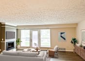 Thumbnail 7 of 29 - Renovated Open living room at Pine Lane Estates Apartments in Lansing, MI