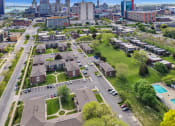 Thumbnail 17 of 46 - Arial View Of Community Amenities at Lafayette Park Place, Detroit, MI, Michigan, 48207