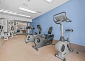 Thumbnail 17 of 35 - a room filled with lots of exercise equipment