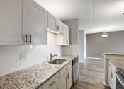 Thumbnail 16 of 73 - a kitchen with white cabinets and a sink at Troy Place Apartments - Troy, MI, Troy