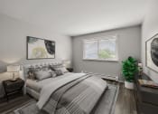 Thumbnail 24 of 34 - a bedroom with a bed and a window