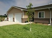 Thumbnail 1 of 3 - A small tree in front of a house.
