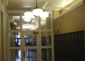 Thumbnail 2 of 11 - A bathroom with a sink and a mirror.
