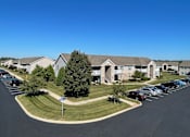 Thumbnail 12 of 41 - an aerial view of several houses in a parking lot at Hawthorne Properties in Lafayette, IN 47905