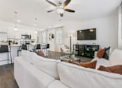 Thumbnail 7 of 25 - Airy living space with natural light and modern decor