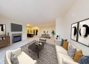 Thumbnail 18 of 46 - Style 6 - 1 Bedroom 1.5 Bath with Gas Fireplace
