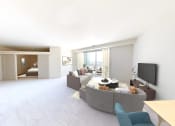 Thumbnail 19 of 64 - a living room with a couch and a tv