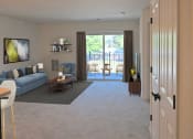 Thumbnail 7 of 28 - a living room with a couch and a door to a patio