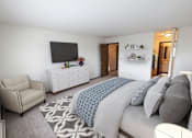 Thumbnail 14 of 21 - Master bedroom with attached bath in all 2 bedroom apartments