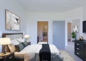 Thumbnail 2 of 64 - a bedroom with a bed and a tv