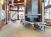 Thumbnail 30 of 64 - A large, open living room with a fireplace and comfortable seating.