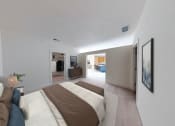 Thumbnail 22 of 22 - a bedroom with a bed and a couch in a room