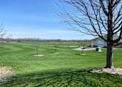 Thumbnail 22 of 25 - a view of a golf course with trees and a house