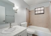 Thumbnail 21 of 46 - Renovated Apartment Home Bathroom at The Flats at Seminole Heights at 4111 N Poplar Ave in Tampa, FL