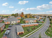 Thumbnail 77 of 77 - Aerial Parking Lot View at CenterPointe Apartments & Townhomes, New York