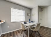 Thumbnail 13 of 47 - our redesigned dining room with a table and chairs and a window