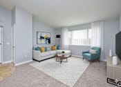 Thumbnail 15 of 77 - Carpeted Living Area at CenterPointe Apartments & Townhomes, New York