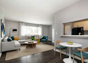 Thumbnail 23 of 77 - Dining Area With Living Room at CenterPointe Apartments & Townhomes, New York, 14424