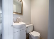 Thumbnail 60 of 103 - Renovated Bathroom with toilet  at Willowbrooke Apartments & Townhomes at 396 Willowbrooke Drive in Brockport, NY 14420