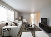 Thumbnail 2 of 103 - Updated Living Room at Willowbrooke Apartments & Townhomes at 396 Willowbrooke Drive in Brockport, NY 14420