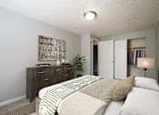 Thumbnail 1 of 103 - Updated Bedroom at Willowbrooke Apartments & Townhomes at 396 Willowbrooke Drive in Brockport, NY 14420