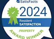 Thumbnail 26 of 26 - A badge indicating a 2024 resident satisfaction property award winner.