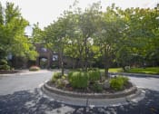 Thumbnail 3 of 49 - a roundabout with trees and plants in the middle of a street