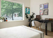 Thumbnail 13 of 29 - Bedroom with Large Bed and desk at The Hawthorn, Philadelphia, 19131