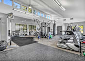Thumbnail 31 of 46 - the gym is equipped with treadmills and other exercise equipment  at Sunset Ridge, San Antonio, TX