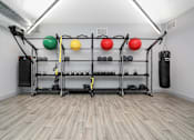 Thumbnail 44 of 87 - the weights are on display in the gym at Beekman on Broadway, Michigan, 48105