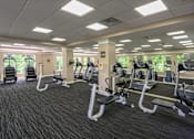 Thumbnail 67 of 80 - A gym with treadmills, elliptical machines, and other cardio equipment.